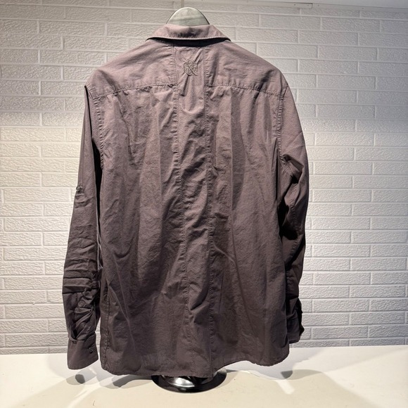 Rock & Republic Mens Long Sleeve Button Up Shirt Utility Gray - Picture 4 of 7